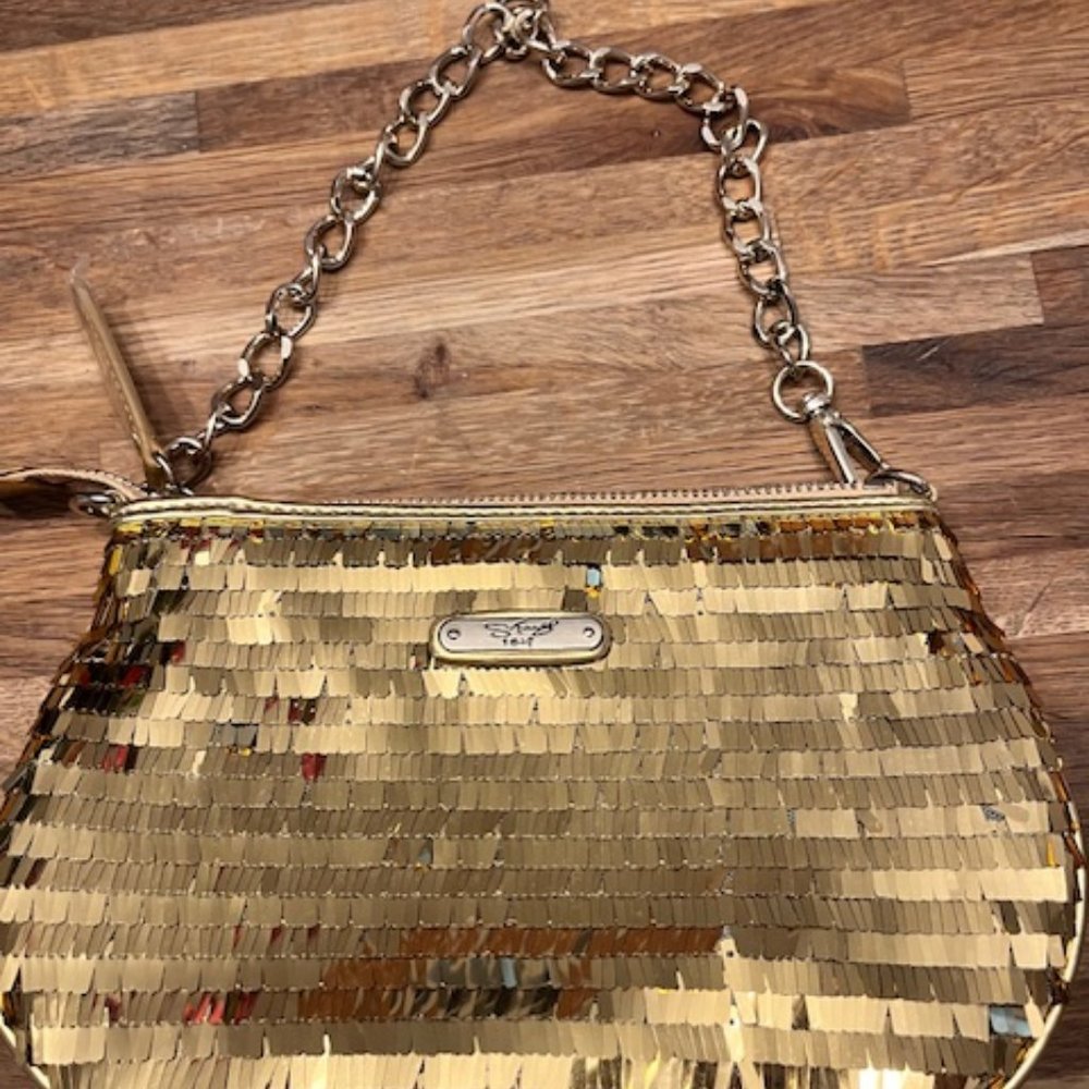 Sharif Gold Sequin Bag
